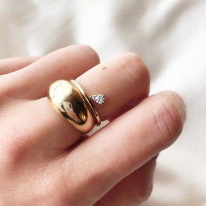 SACHI Jewelry 14k Gold & Genuine Diamond Ring